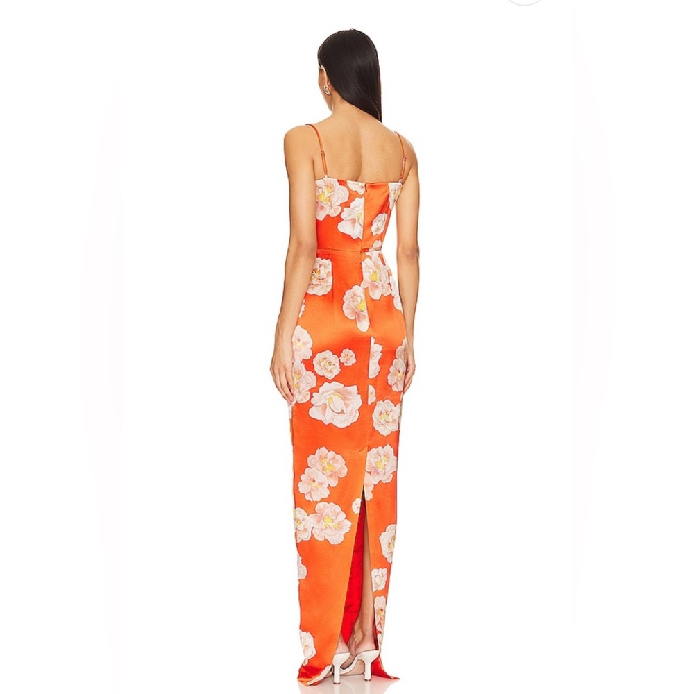 Sau Lee Orange and White Floor Length Dress - NWT - Picture 3 of 5